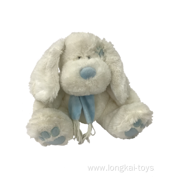 Plush Chubby Rabbit With Pink Blue Scarf